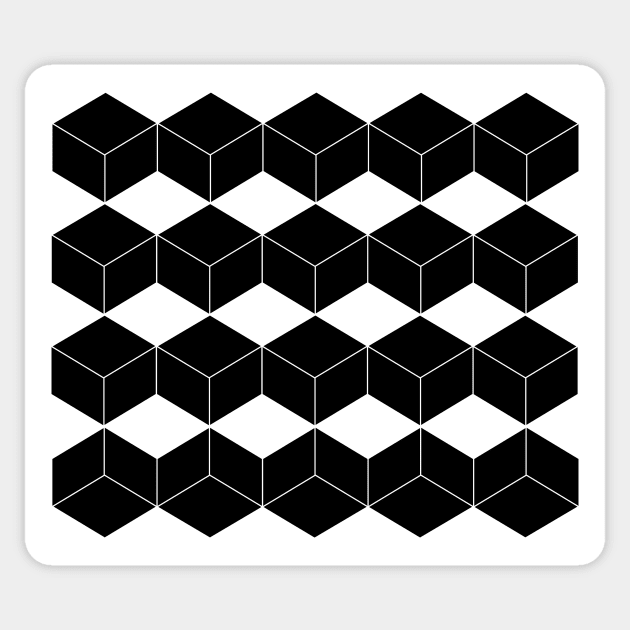 Abstract pattern - black and white. Sticker by kerens